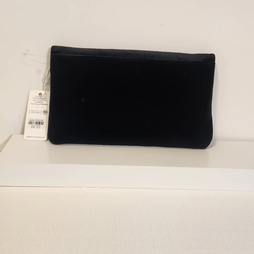 NWT Urban Expressions Tallulah Clutch Floral Black Velvet Boho‎ Cottage Core